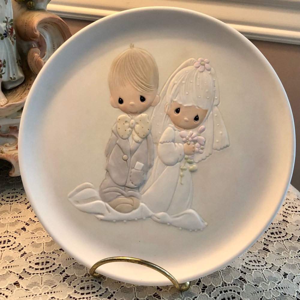 “May The Lord Bless You and Keep You”Precious Moments Porcelain Plate Vintage.💍💒